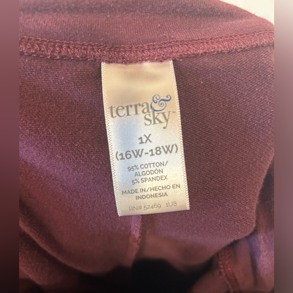 Terra & Sky Burgundy Pull-On Pants - Picture 2 of 2